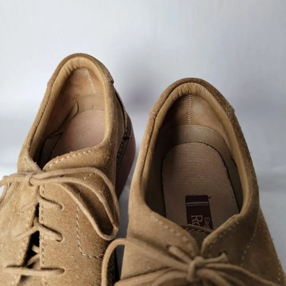 Rockport Suede Oxford Shoes Vibram Sole Men's 7.5 Comfort‎ Casual Lace-Up